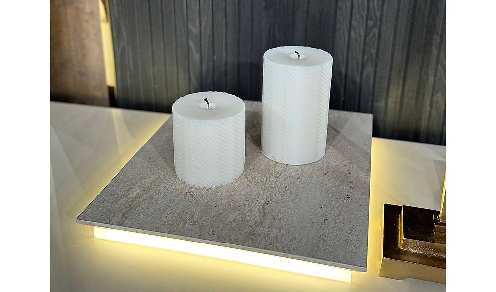 Bal�k S�rt� Silindir Mum - 2 Adet