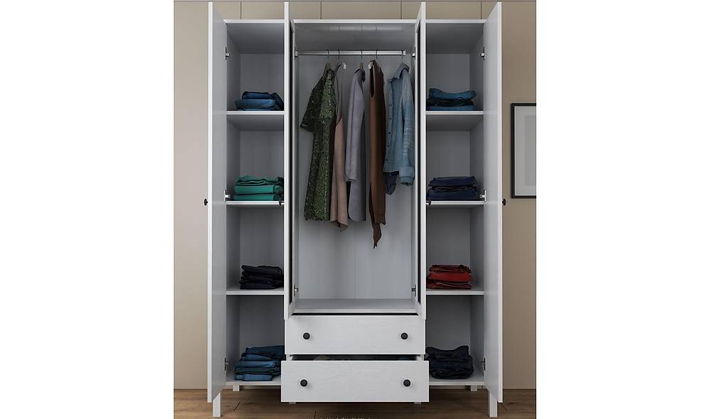 Esli 4 Kapl Gardrop - Ayna Kapakl