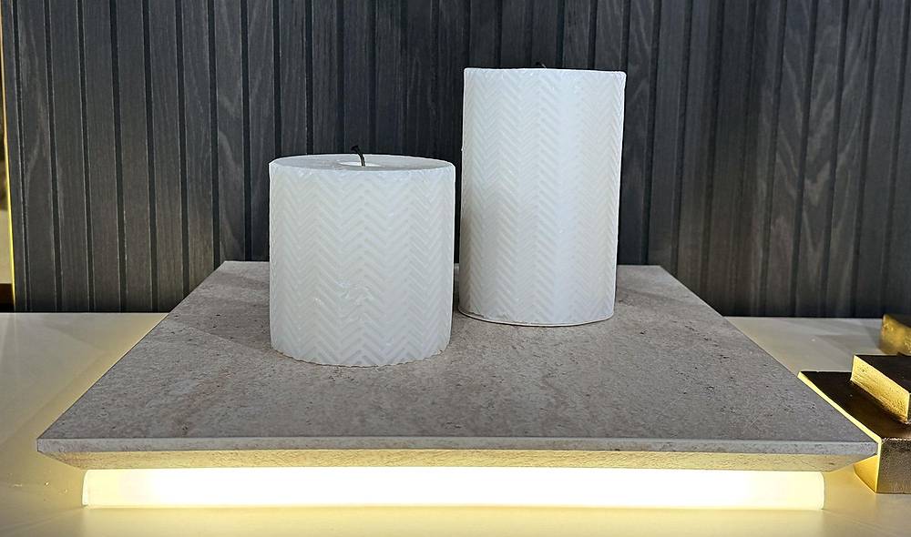 Bal�k S�rt� Silindir Mum - 2 Adet