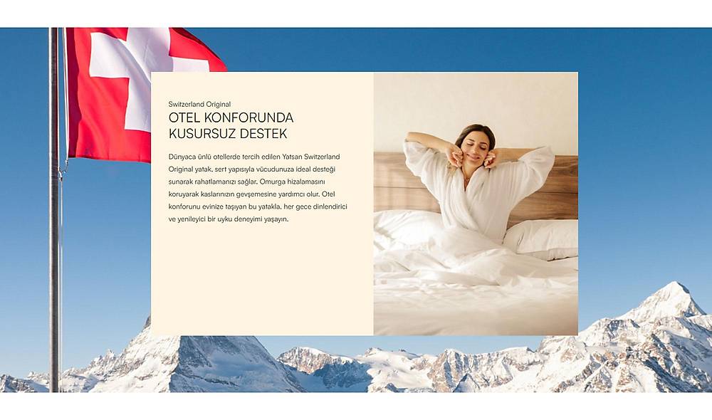 Yatsan Switzerland Premium �ift Tarafl� Yatak