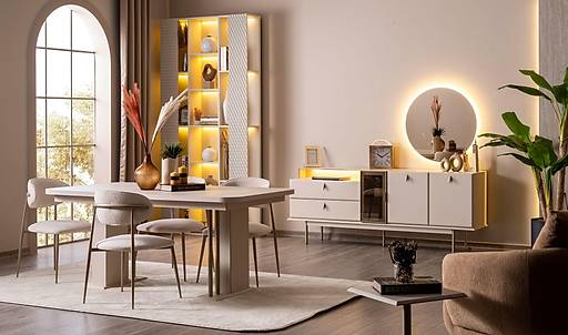 Yeni Sezon Luxury Yemek Odası Takımı Modelleri ve Fiyatı 2026 - CaddeYıldız
