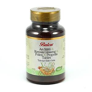 Balen V-5 Ar�s�t� & K�rm�z� Ginseng & Propolis Kaps�l 1000 mg*60  Tablet