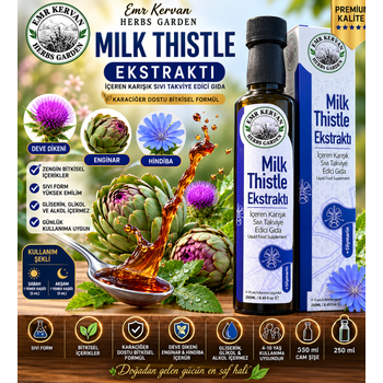 Emr Kervan Herbs Garden Milk Thistle Ekstrakt� I�eren Kar���k S�v� Takviye Edici G�da 250ml