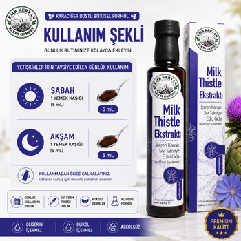 Emr Kervan Herbs Garden Milk Thistle Ekstrakt� I�eren Kar���k S�v� Takviye Edici G�da 250ml