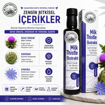 Emr Kervan Herbs Garden Milk Thistle Ekstrakt� I�eren Kar���k S�v� Takviye Edici G�da 250ml