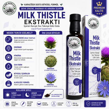 Emr Kervan Herbs Garden Milk Thistle Ekstrakt� I�eren Kar���k S�v� Takviye Edici G�da 250ml