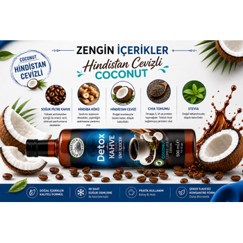 Hindistan Cevizli S�v� Detoks Kahve 500 ml | 48 Saat So�uk Demleme 500mL