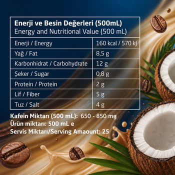 Hindistan Cevizli S�v� Detoks Kahve 500 ml | 48 Saat So�uk Demleme 500mL