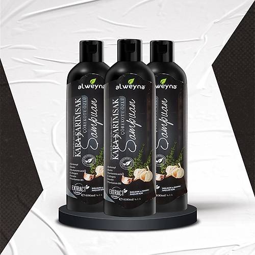 ALWEYNA  KARA SARIMSAK&��REKOTU �ZL� B�TK�SEL �AMPUAN 400 ML 3 AD