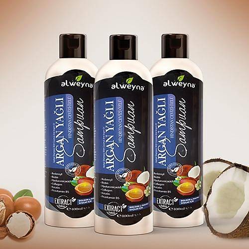 ALWEYNA  ARGAN&H�ND�STAN CEV�Z� �ZL� B�TK�SEL �AMPUAN 400 ML 3 ADET