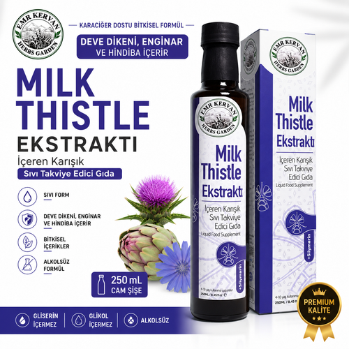 Emr Kervan Herbs Garden Milk Thistle Ekstrakt� I�eren Kar���k S�v� Takviye Edici G�da 250ml