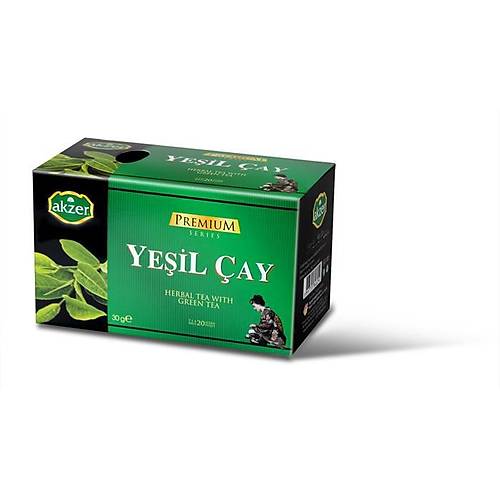 AKZER Premium Sallama Ye�il �ay 20 S�zen Po�et