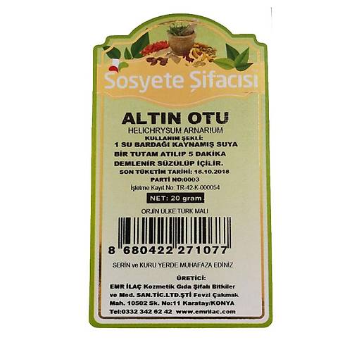 Alt�n Otu  20 gram