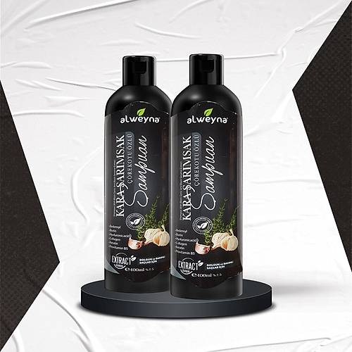 ALWEYNA  KARA SARIMSAK&��REKOTU �ZL� B�TK�SEL �AMPUAN 400 ML 2 AD