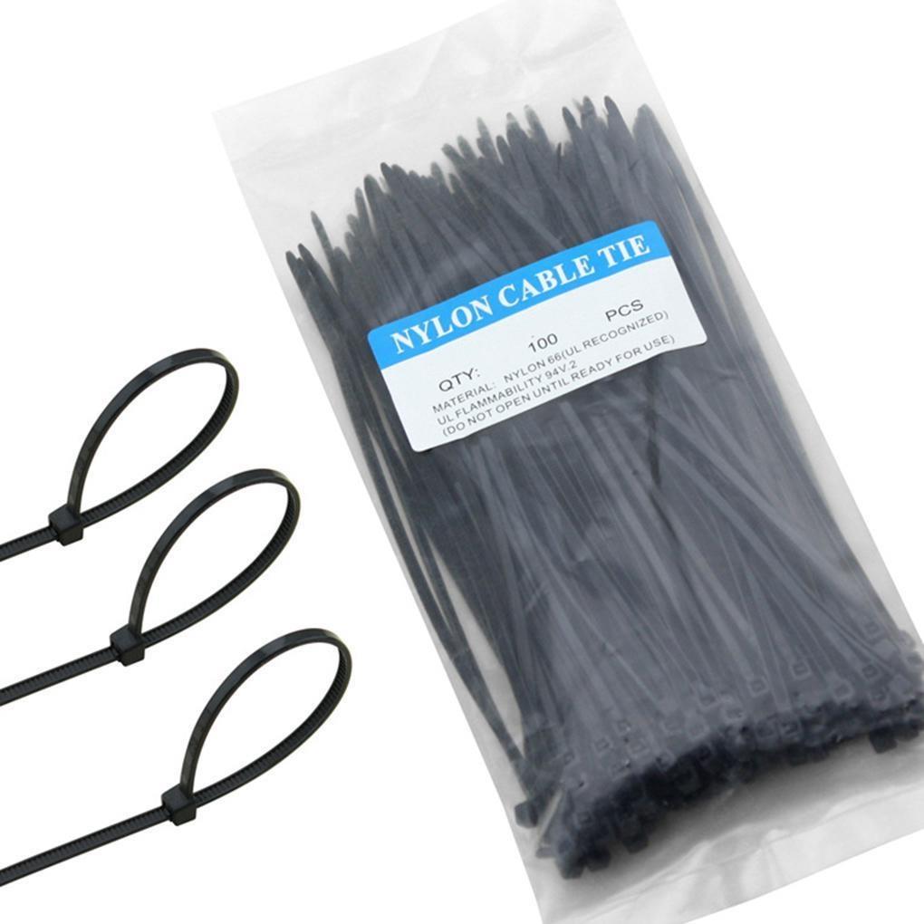 Plastik Siyah Kablo Bağı - 100x2.5 mm (10cm) - 100 Adet