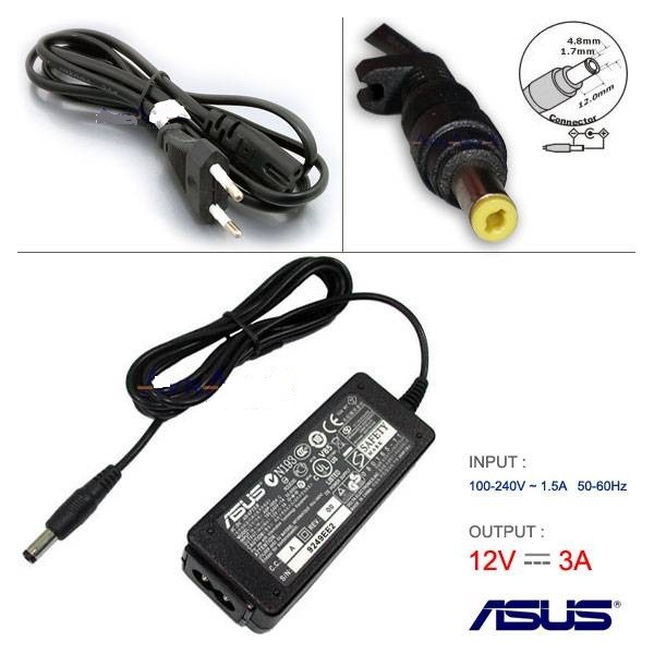 12 Volt 3 Amper 4.8x1.7 mm Uçlu Asus Laptop Adaptörü