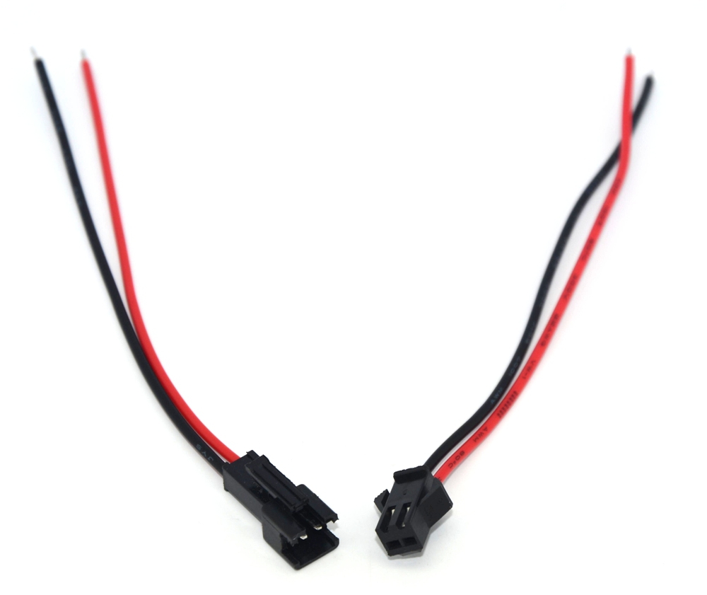 2 Pin Erkek+Dişi DC Kablo - Siyah
