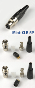 5 Pin Mini XLR Dişi Konnektör