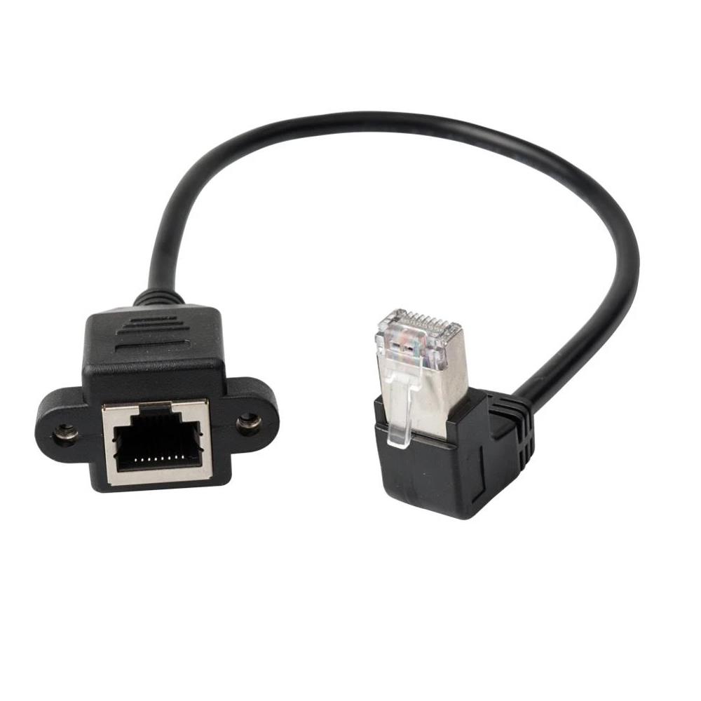 RJ45 Panel Tipi 90 Derece Uzatma Kablosu 50 cm