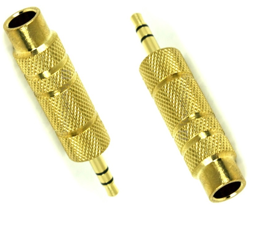 Stereo 3.5 mm Erkek - 6.3 mm Dişi Gold Çevirici (Çift)
