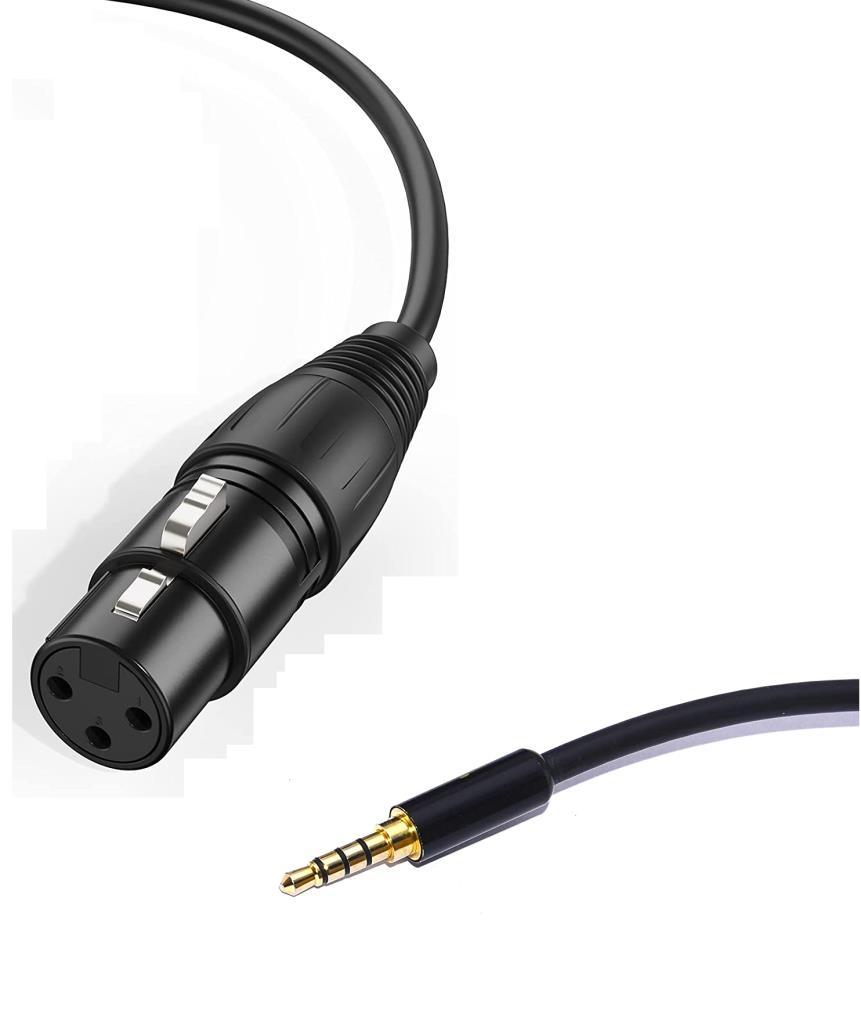 3.5 mm - XLR Kaliteli Cep Telefonu Mikrofon Kablosu 1.5 Metre