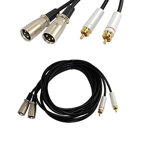 2x RCA Erkek - 2x XLR Erkek Kaliteli Kablo 1.5 Metre