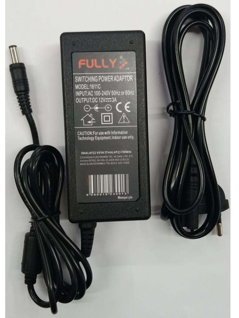 Fully 1611C - 12 Volt 3 Amper Adaptör