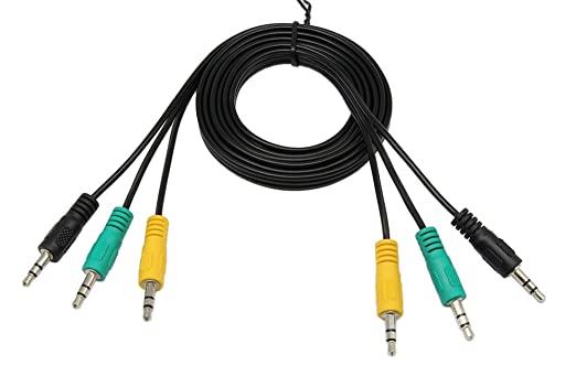 3'lü 3.5 mm Stereo 5.1 Ses Sistemi Kablosu - 1.5 Metre