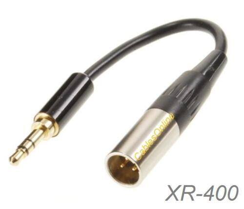 3 Pin Mini XLR Erkek - 3.5 mm Stereo Kaliteli Mikrofon Kablosu - 50 cm