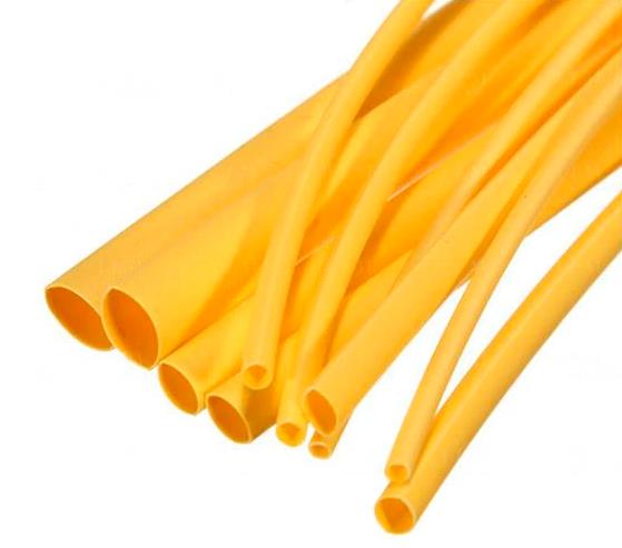 Isı ile 2/1 Daralan Yassı Makaron 3.5 mm - Sarı - 100 Metre