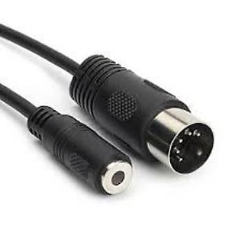 5 Pin Din Erkek to 3.5 mm Stereo Dişi Çevirici Kablo 3 Metre
