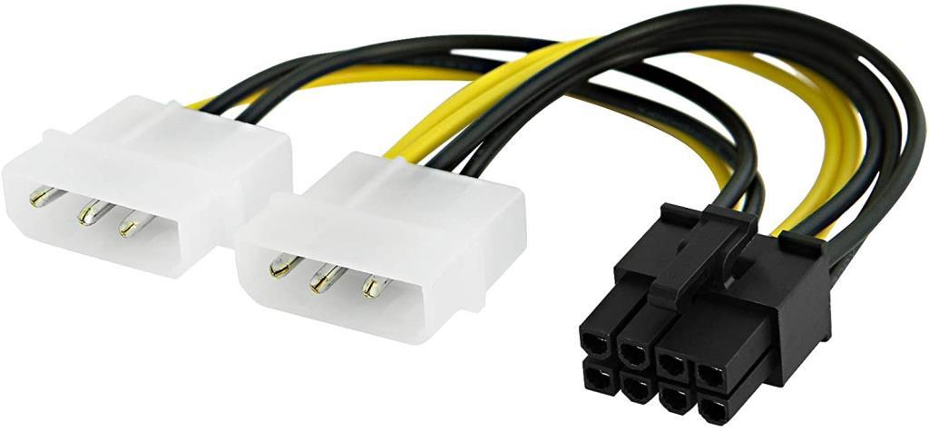 8 Pin to 2x Molex Ekran Kartı Power Kablosu