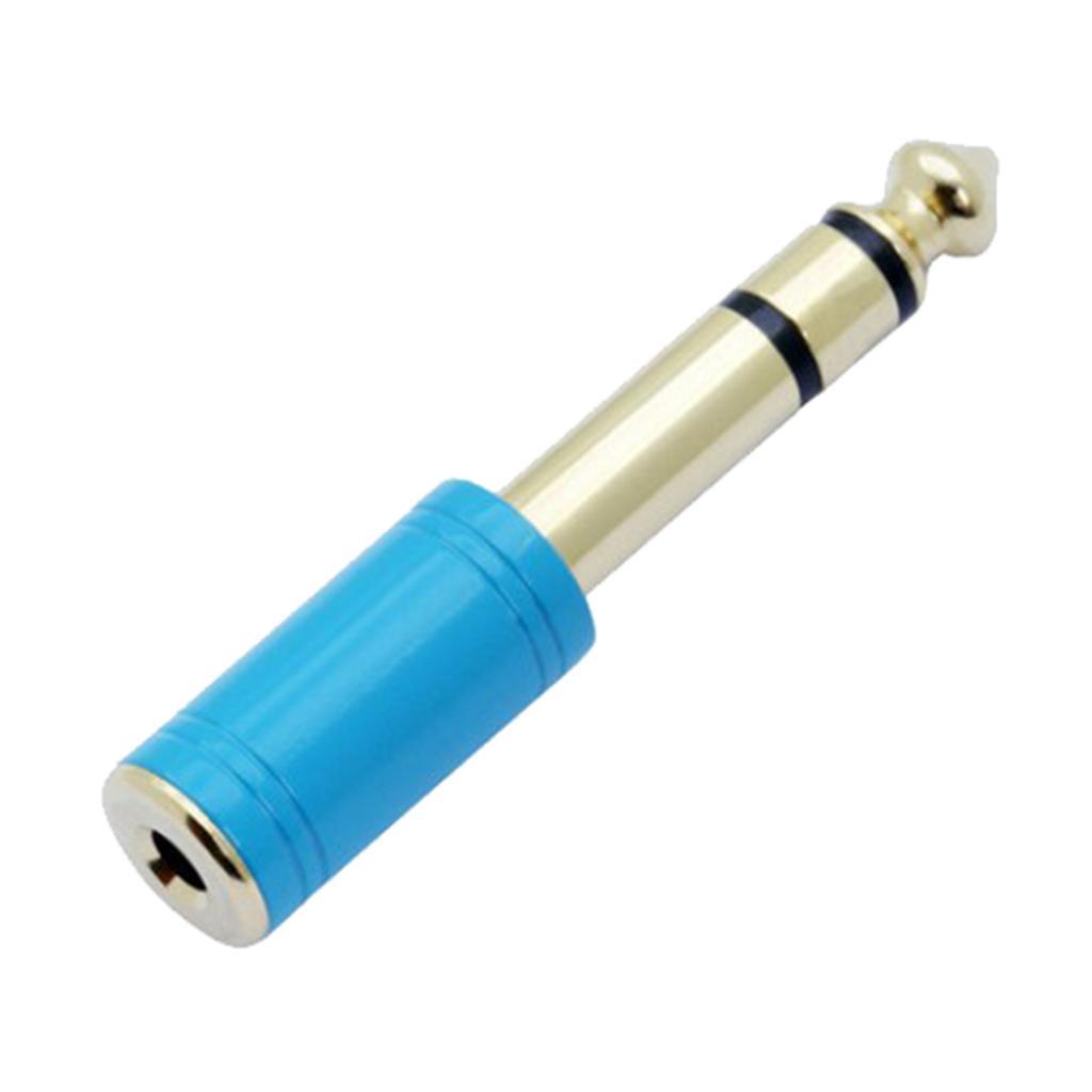 Stereo 6.3 mm Erkek to 3.5 mm Dişi Kaliteli Çevirici Mavi