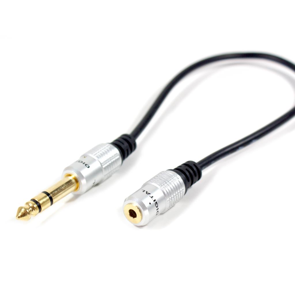 Stereo 6.3 mm Erkek to 3.5 mm Dişi Kaliteli Çevirici Kablo