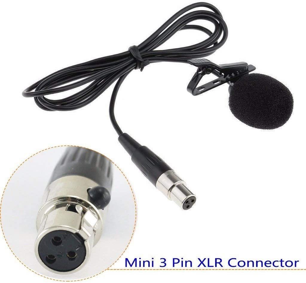 3 Pin Mini XLR Dişi Uçlu Yaka Mikrofonu 1.2 Metre