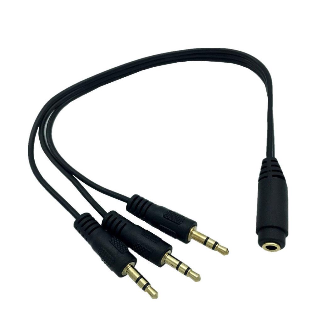 3.5 mm Stereo 1 Dişi - 3 Erkek 5+1 Ses Sistemi Çevirici