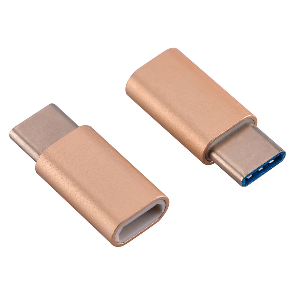 USB 3.1 Type-C Erkek to Micro USB Dişi Ara Aparat - Bakır