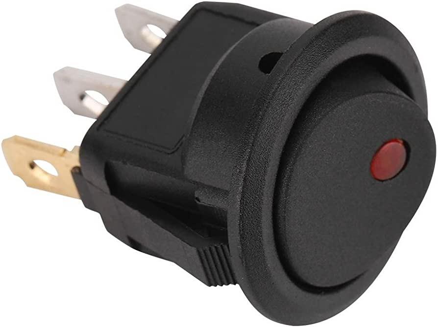"132" Yuvarlak Nokta Işıklı ON/OFF Anahtar 3 Pin 220 Volt