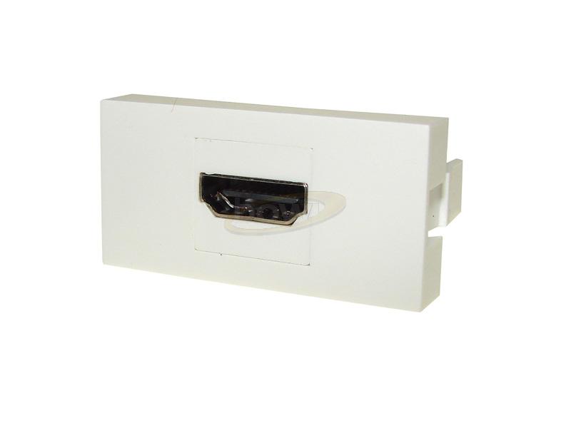 22.5x45 HDMI Dişi - Dişi Beyaz Priz Modülü