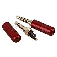 3.5 mm TRRS Stereo Erkek Kaliteli Slim Jack - Krmz