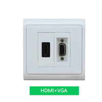 Sıva Altı VGA+HDMI Duvar Prizi - Kablolu