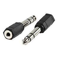 Stereo 6.3 mm Erkek - 3.5 mm Dii evirici - Siyah