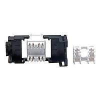 RJ45 Cat. 6 Kapakl Siyah Keystone 180 Derece