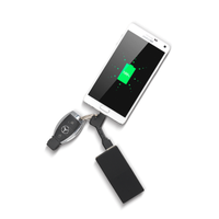 Taşınabilir Android Micro USB Şarj+Data Kablosu - Siyah