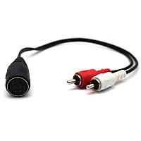 5 Pin Din Dii 2 Rca Erkek evirici Kablo