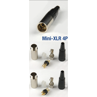 4 Pin Mini XLR Erkek Konnektör