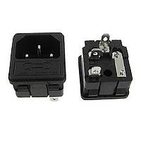 Sigortal C14 Erkek ase Tipi Power Soket - Gemeli