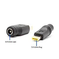 5.5x2.5 mm DC Dii to 7.5x3.0 mm LENOVO DC Erkek U evirici