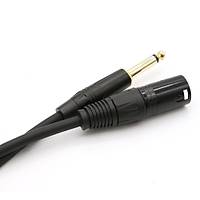 XLR Erkek - 6.35 mm Erkek Kaliteli Enstrman Gitar Kablosu 10 Metre