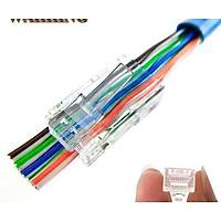 Yeni Nesil EZ Delikli RJ45 Network Jack - 100 Adet